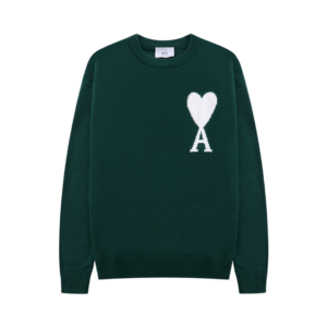 Ami de Coeur Dark Green Crewneck Jumper