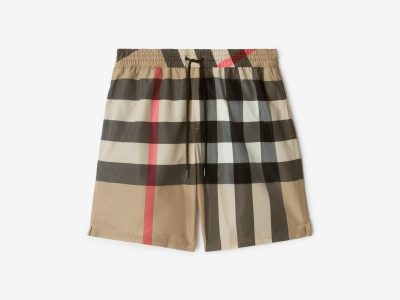 Burberry Check Drawcord Swim Shorts