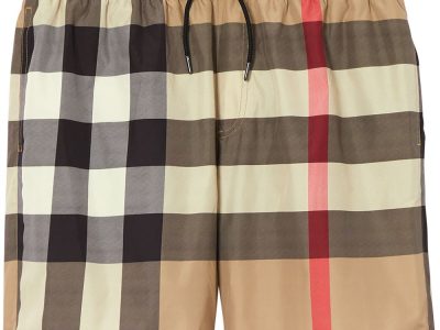 Burberry Check Drawcord Swim Shorts