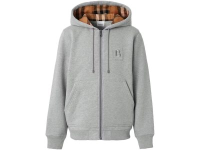 IMG_0326 Burberry Letter Graphic Cotton Blend Zip Hoodie