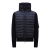 Moncler PADDED WOOL HOODIE - Navy blue