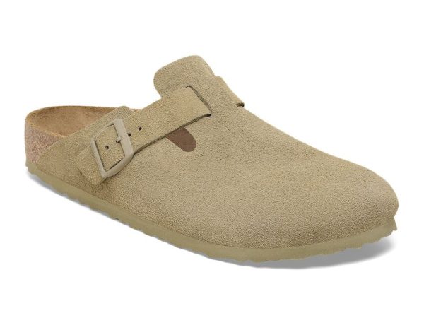 Birkenstock Boston Suede "Faded Khaki"