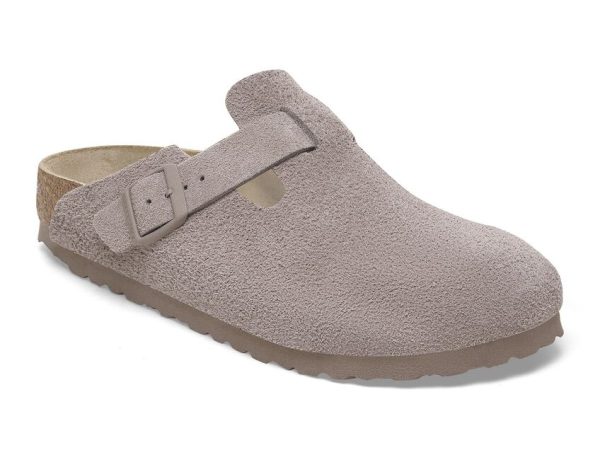 Birkenstock Boston Suede "Gray Taupe"