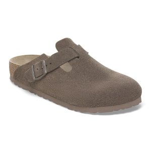 Birkenstock Boston Suede  "Concrete Gray"