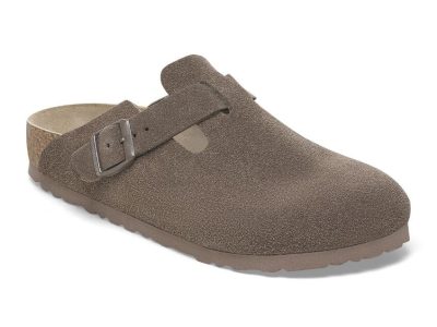 1029910 (1) Birkenstock Boston Suede  "Concrete Gray"
