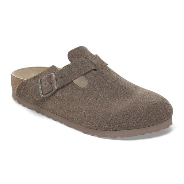 Birkenstock Boston Suede  "Concrete Gray"