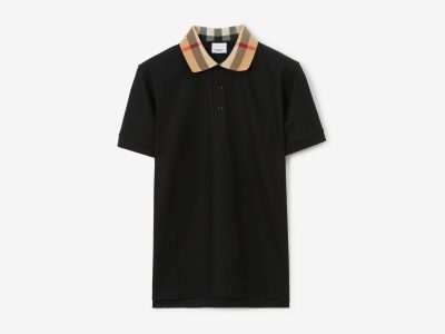 POLO SHIRT WITH CHECKED COLLAR