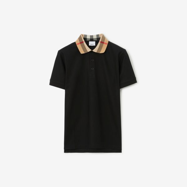 POLO SHIRT WITH CHECKED COLLAR