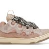 LEATHER CURB SNEAKERS PALE PINK