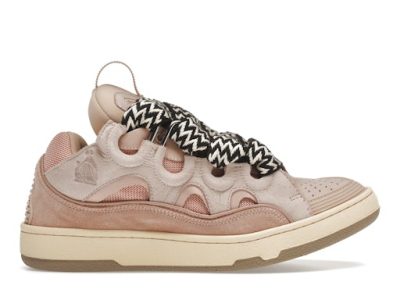 LEATHER CURB SNEAKERS PALE PINK