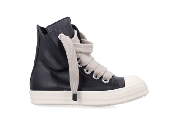 Rick Owens Jumbo Lace Sneakers "Black Milk"