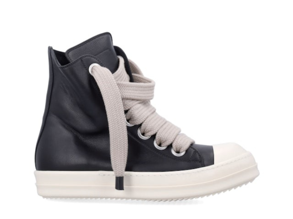 Rick Owens Jumbo Lace Sneakers "Black Milk"