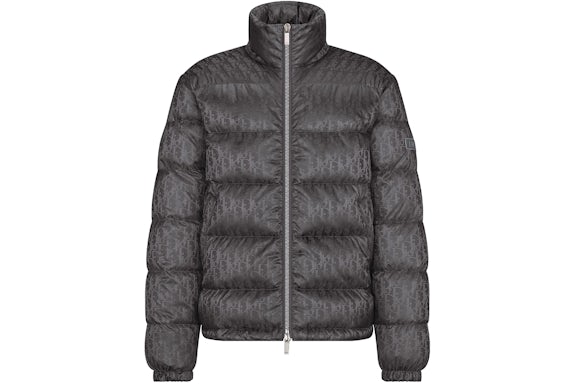 Dior Oblique Down Jacket "Gray Nylon"