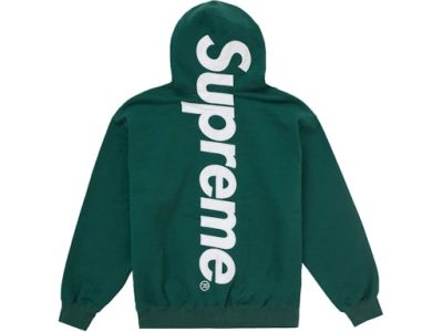 Supreme Satin Applique Hooded Sweatshirt"Dark Green"