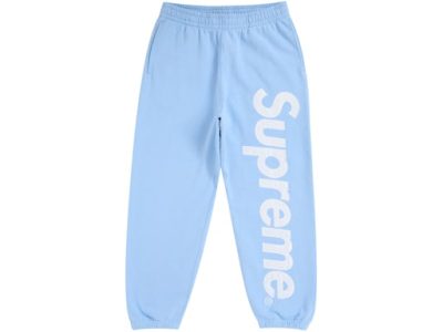Supreme Satin Applique Sweatpant"Light Blue"
