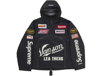 Supreme Vanson Leathers GORE-TEX Shell Jacket "Black"
