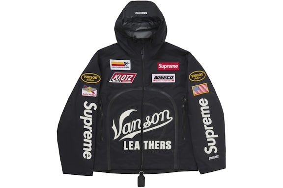Supreme Vanson Leathers GORE-TEX Shell Jacket "Black"