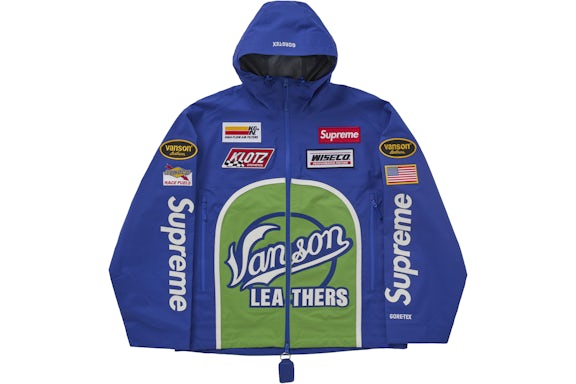 Supreme Vanson Leathers GORE-TEX Shell Jacket "Royal Blue"