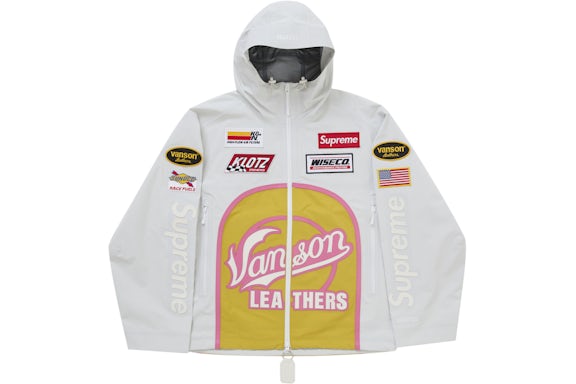 Supreme Vanson Leathers GORE-TEX Shell Jacket "White"